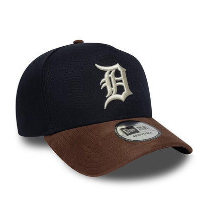 Pictured is this MLB Suede Visor Detroit Tigers 9FORTY E-Frame cap in navy. 3