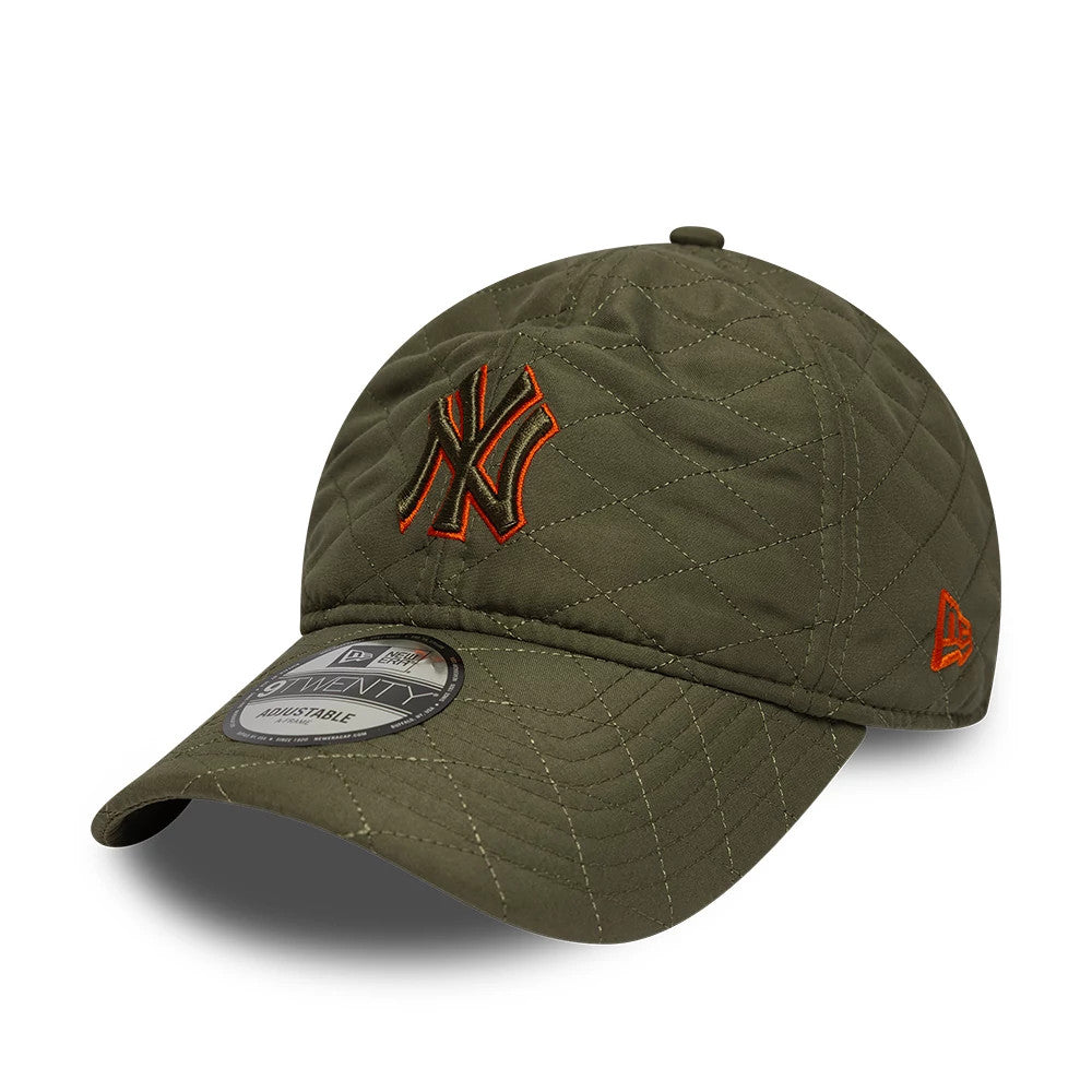 Pictured is this MLB Padded Outline New York Yankees 9TWENTY cap in green. 1