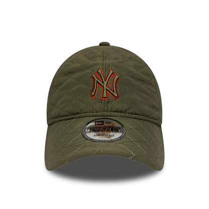 Pictured is this MLB Padded Outline New York Yankees 9TWENTY cap in green. 2