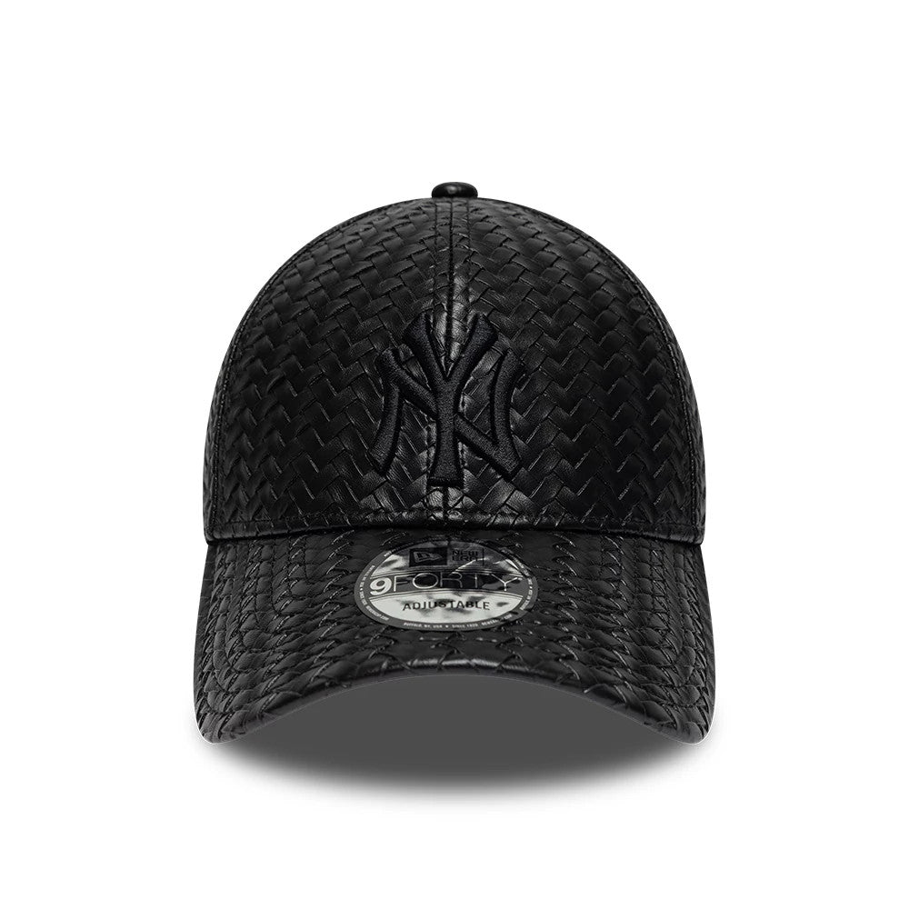 Pictured is this MLB PU Weave New York Yankees 9FORTY cap in black. 2