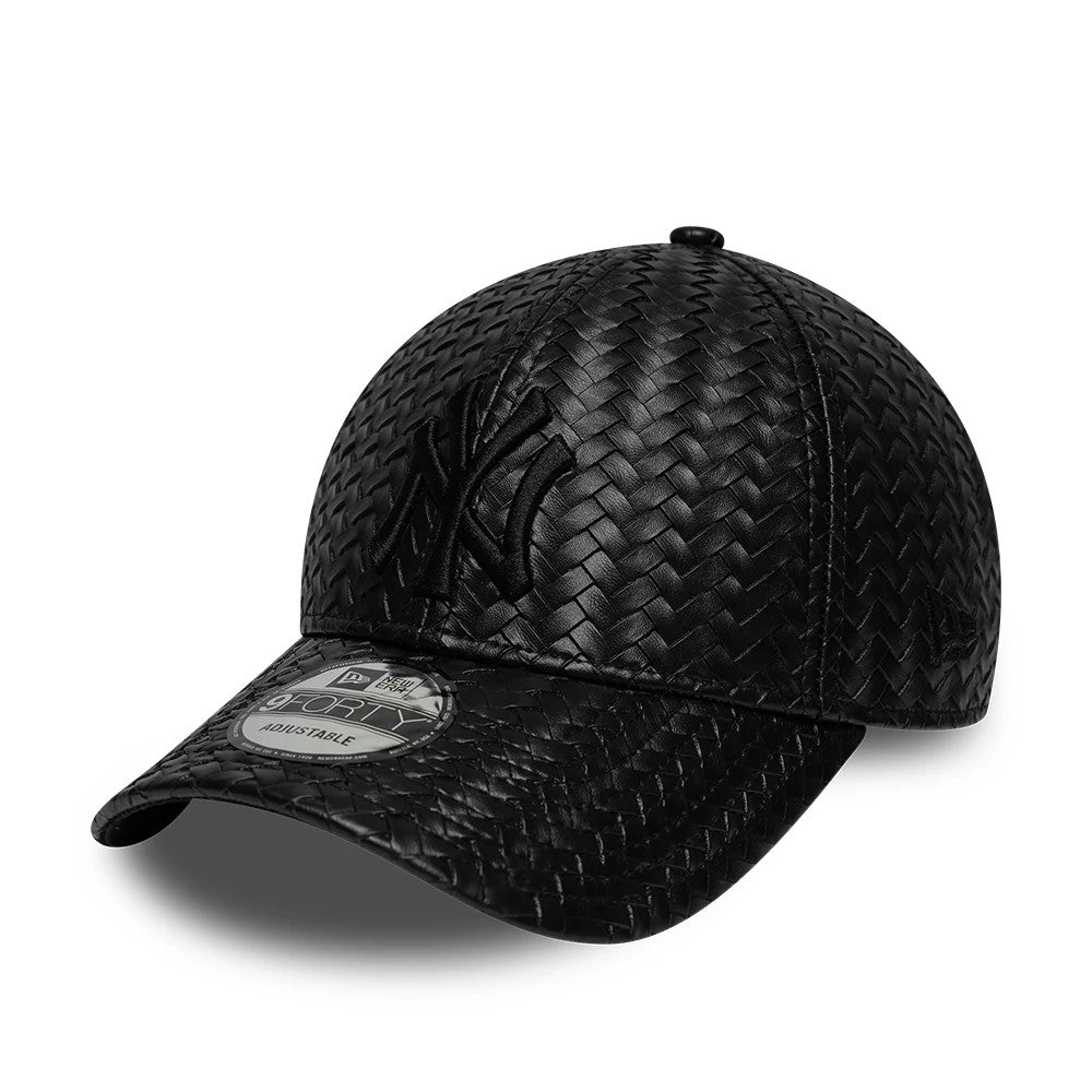 Pictured is this MLB PU Weave New York Yankees 9FORTY cap in black. 1