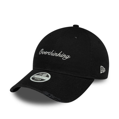 Pictured is this Womens New Era Slogan 9TWENTY cap in black. 1