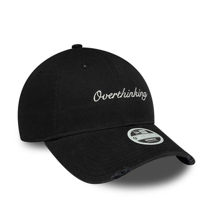 Pictured is this Womens New Era Slogan 9TWENTY cap in black. 3