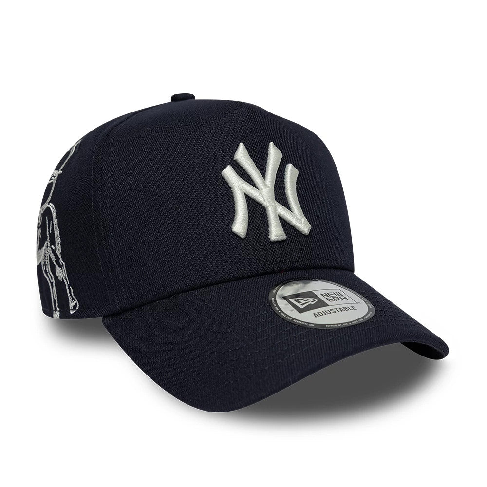 Pictured is this MLB Mythical New York Yankees 9FORTY E-Frame cap in navy. 1