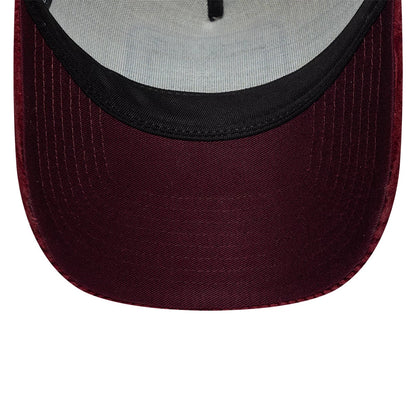 Pictured is this New Era Cord Visor 9FORTY E-Frame Trucker cap in dark purple. 5