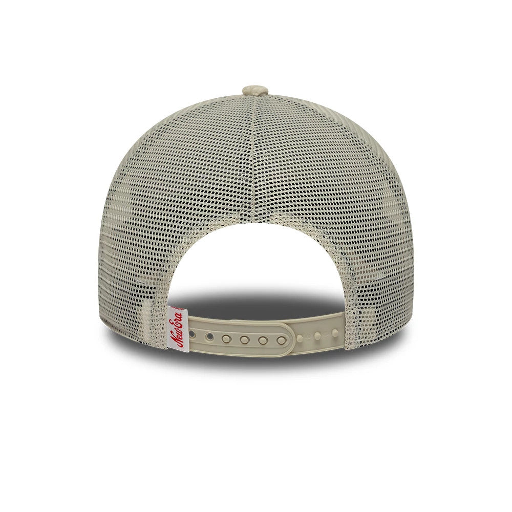 Pictured is this New Era Cord Visor 9FORTY E-Frame Trucker cap in navy. 4