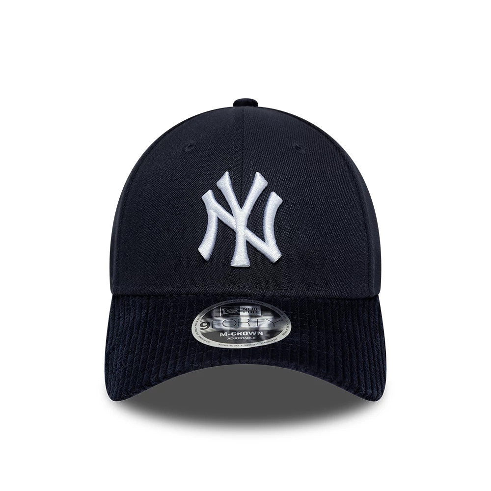 Pictured is this MLB Cord Visor New York Yankees 9FORTY M-Crown cap in navy. 2
