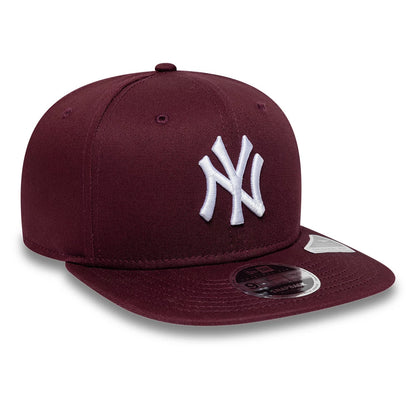 Pictured is this MLB League Essential New York Yankees 9FIFTY Original Fit cap in dark purple. 3
