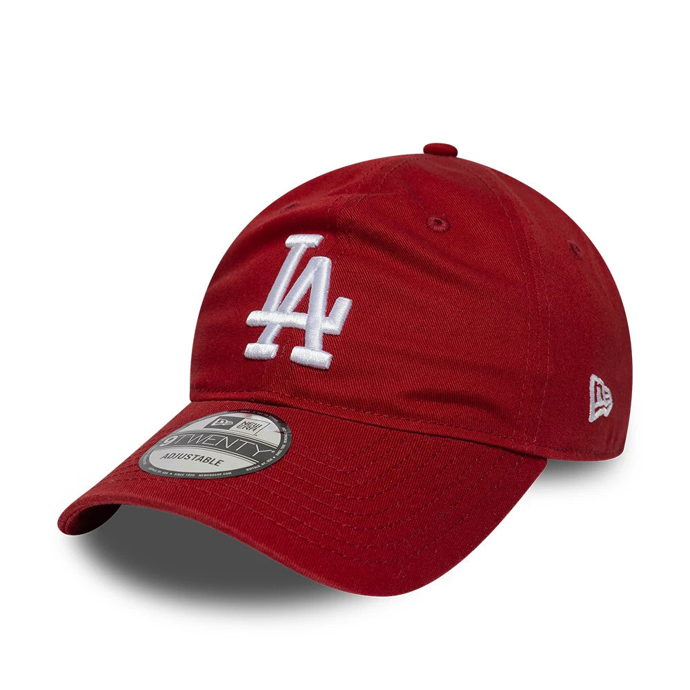 Pictured is this MLB League Essential LA Dodgers 9TWENTY cap in dark red. 1