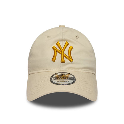 Pictured is this MLB League Essential New York Yankees 9TWENTY cap in light beige. 2