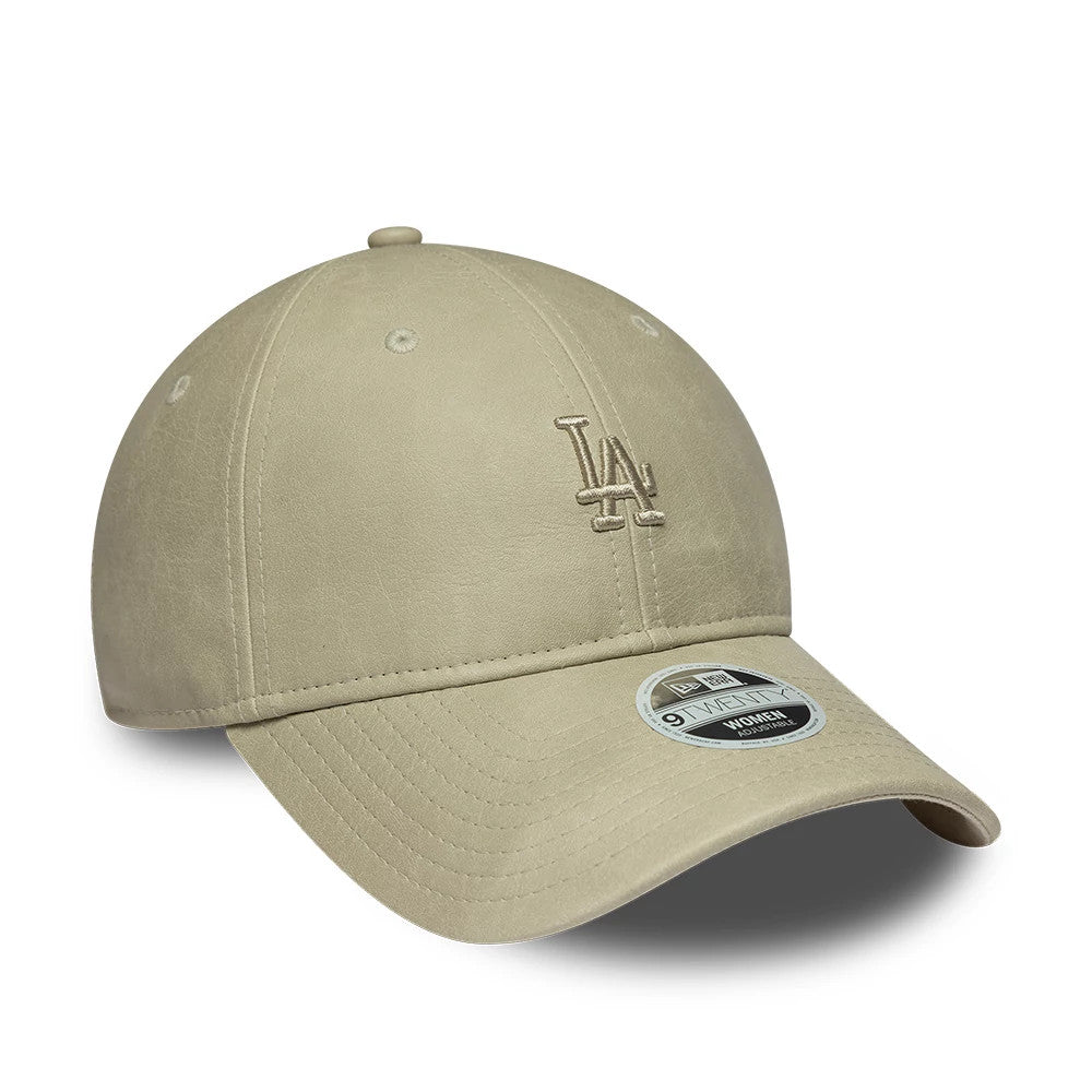Pictured is this Womens MLB Washed PU LA Dodgers 9TWENTY cap in light beige. 3
