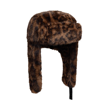 Pictured is this New Era Leo Faux Fur Trapper hat in dark brown. 6