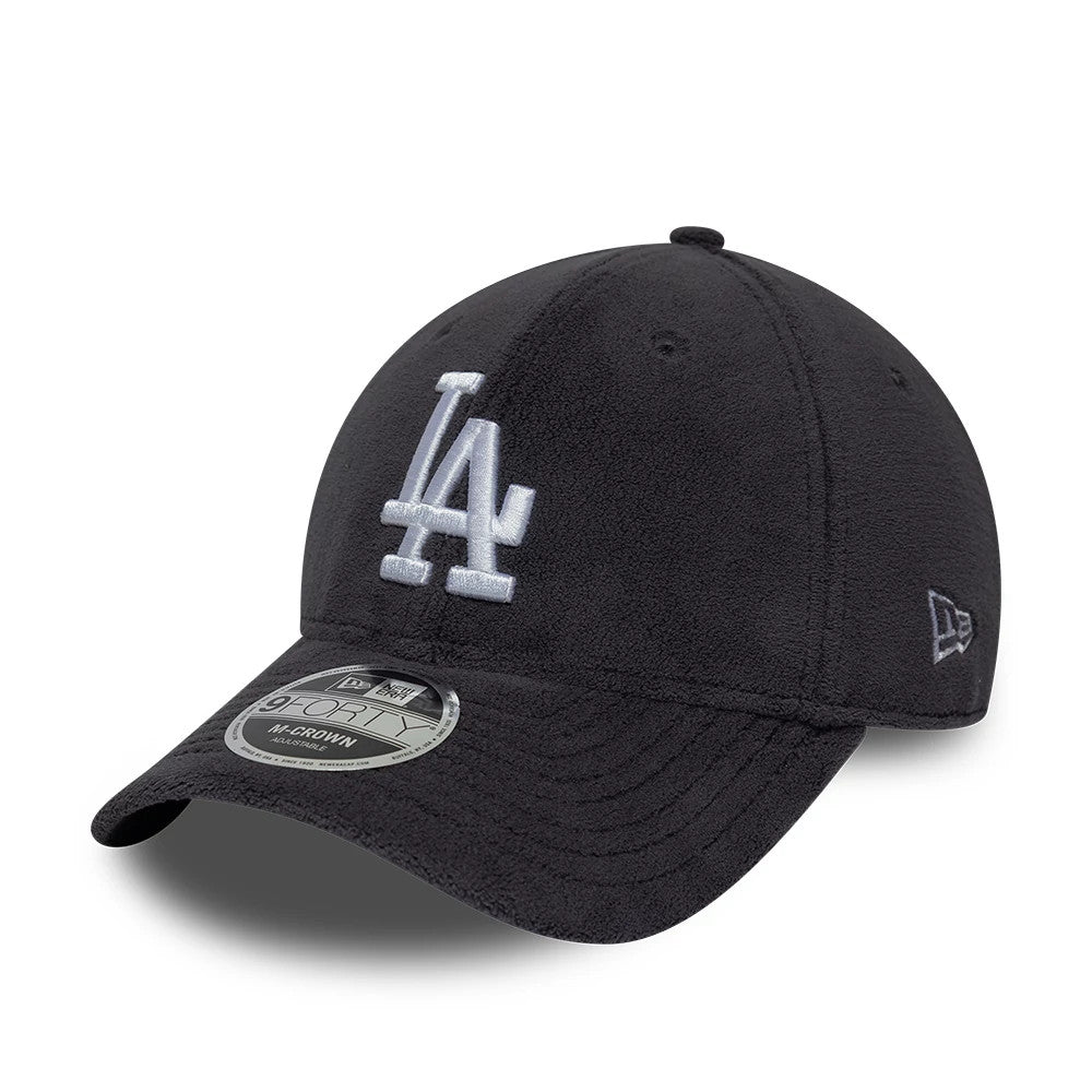 Pictured is this MLB Fleece LA Dodgers 9FORTY M-Crown cap in charcoal. 1