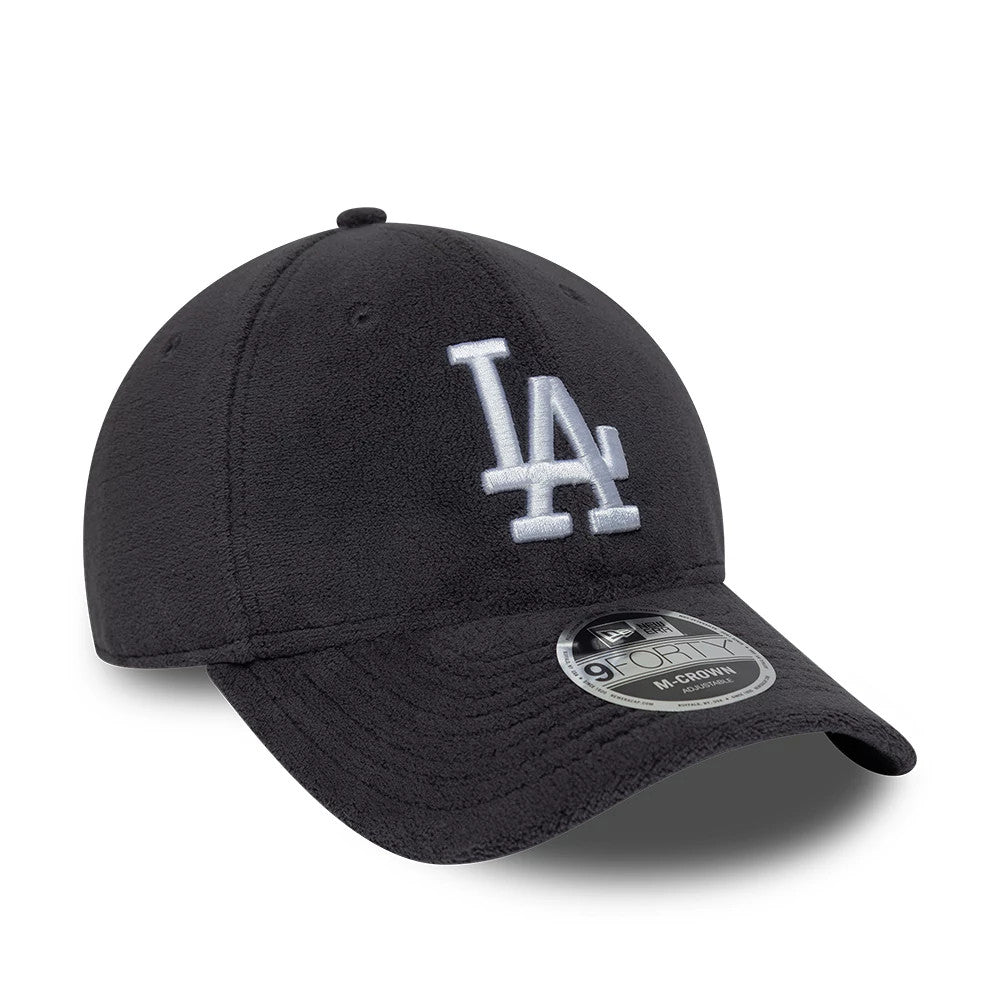 Pictured is this MLB Fleece LA Dodgers 9FORTY M-Crown cap in charcoal. 3