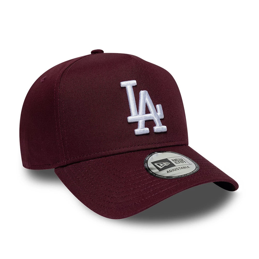 Pictured is this MLB League Essential LA Dodgers 9FORTY E-Frame cap in dark purple. 3
