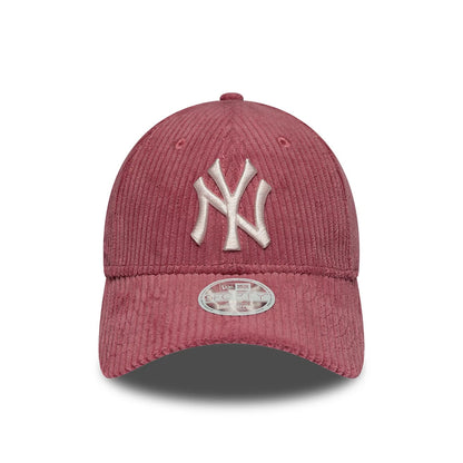 Pictured is this Womens MLB Chunky Cord New York Yankees 9FORTY M-Crown cap in dark pink. 2