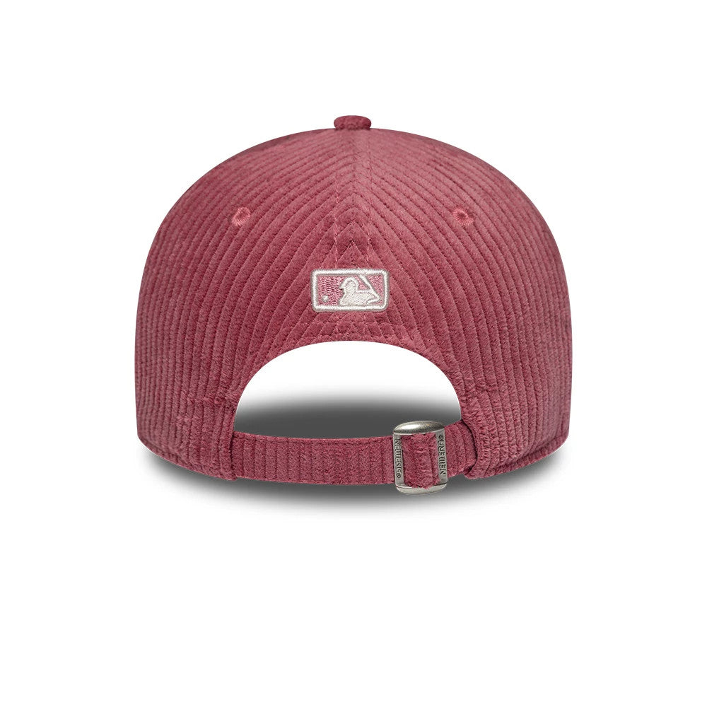 Pictured is this Womens MLB Chunky Cord New York Yankees 9FORTY M-Crown cap in dark pink. 4