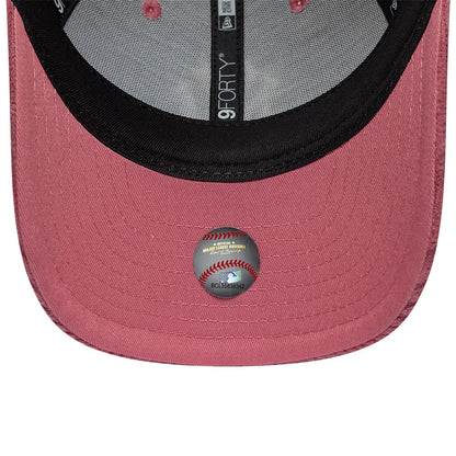 Pictured is this Womens MLB Chunky Cord New York Yankees 9FORTY M-Crown cap in dark pink. 5