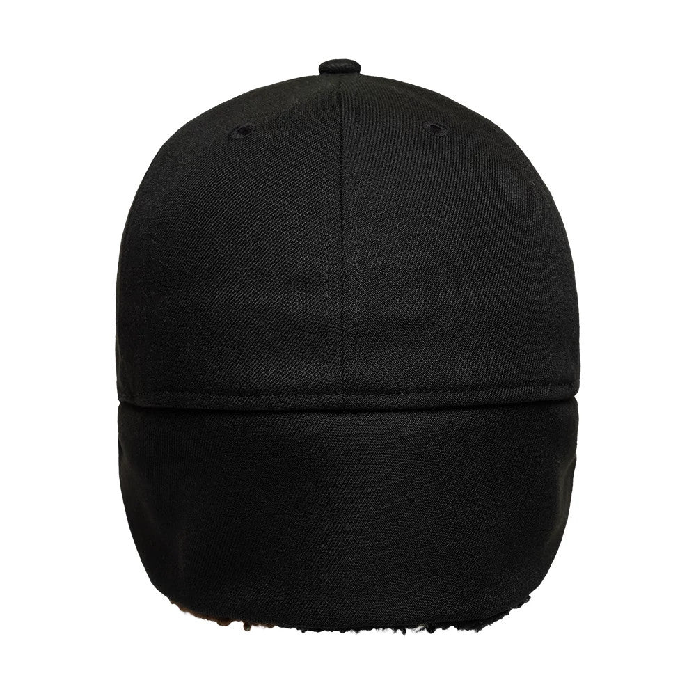 Pictured is this MLB New York Yankees 39THIRTY Downflap Stretch Fit cap in black. 8