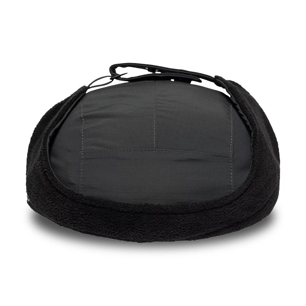 Pictured is this New Era Fleece Dogear Camper cap in charcoal. 7