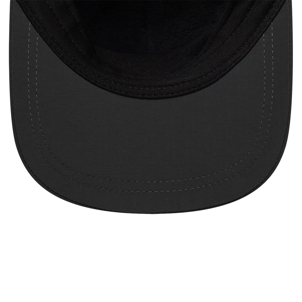 Pictured is this New Era Fleece Dogear Camper cap in charcoal. 9