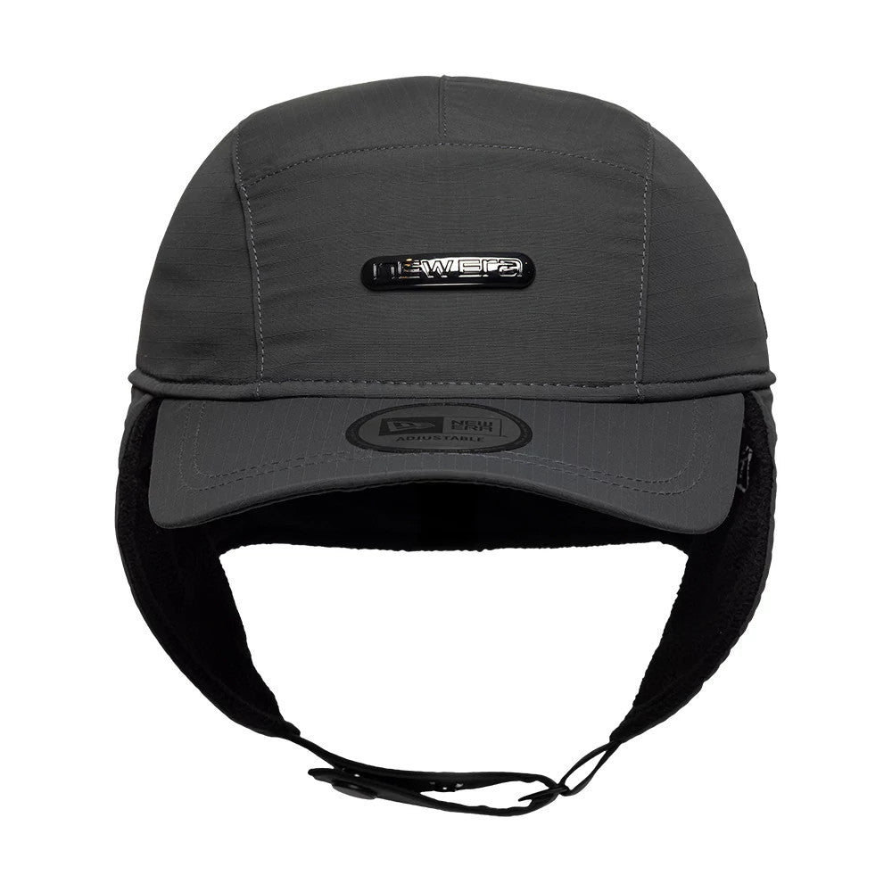 Pictured is this New Era Fleece Dogear Camper cap in charcoal. 4