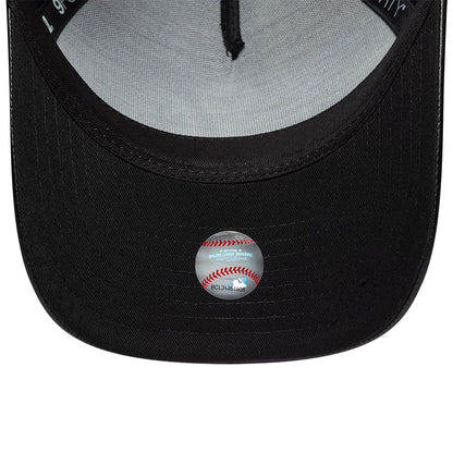 Pictured is this Womens MLB Fabric Mix New York Yankees 9FORTY M-Crown A-Frame cap in black. 5