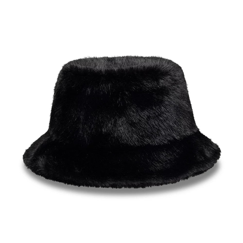 Pictured is this New Era Faux Fur Bucket hat in black. 4