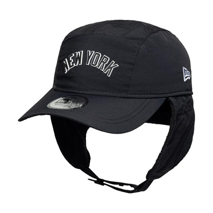 Pictured is this MLB Fleece New York Yankees Dogear Camper cap in black. 2