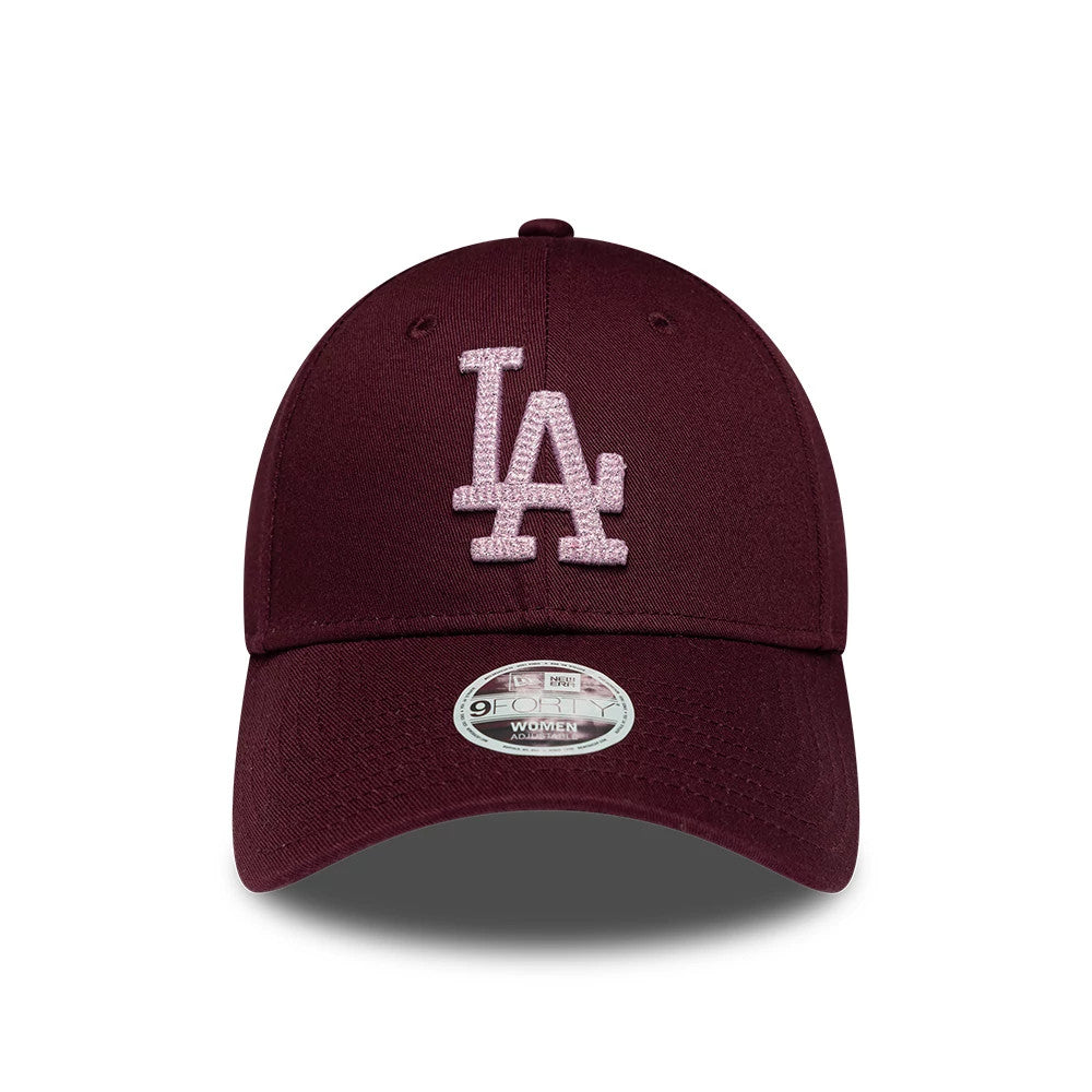 Pictured is this Womens MLB Metallic LA Dodgers 9FORTY cap in dark purple. 2