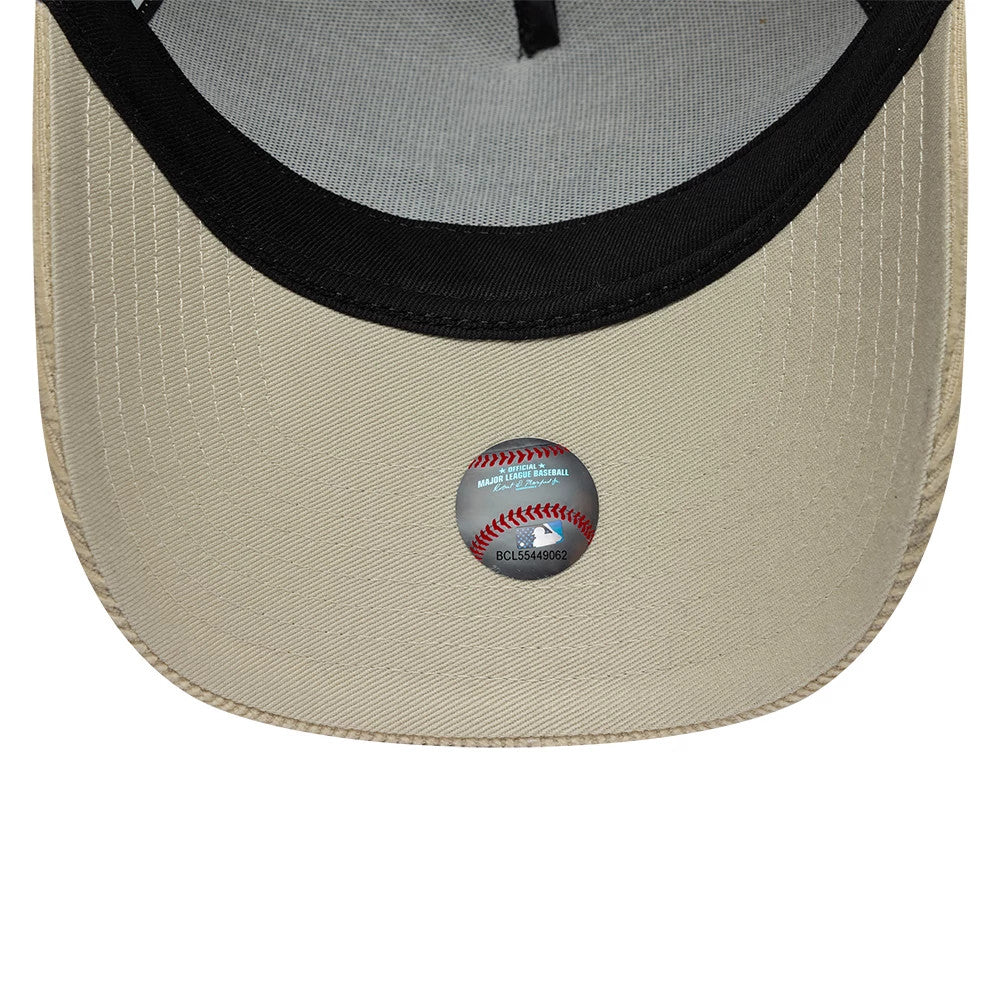 Pictured is this MLB Cord New York Yankees 9FORTY E-Frame cap in light beige. 5