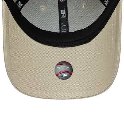 Pictured is this Womens MLB Fruit Icon New York Yankees 9FORTY cap in light beige. 5