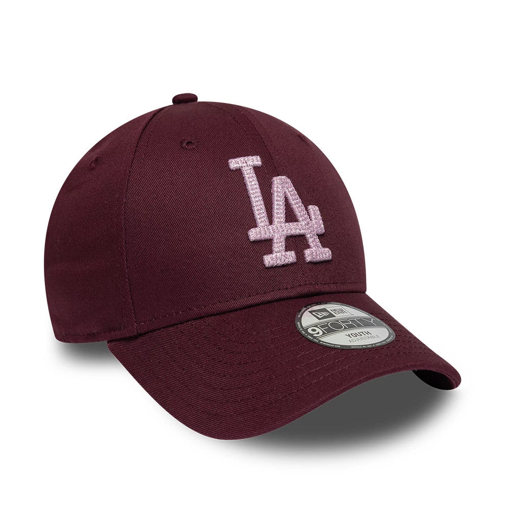 Pictured is this Youth MLB Metallic LA Dodgers 9FORTY cap in dark purple. 3