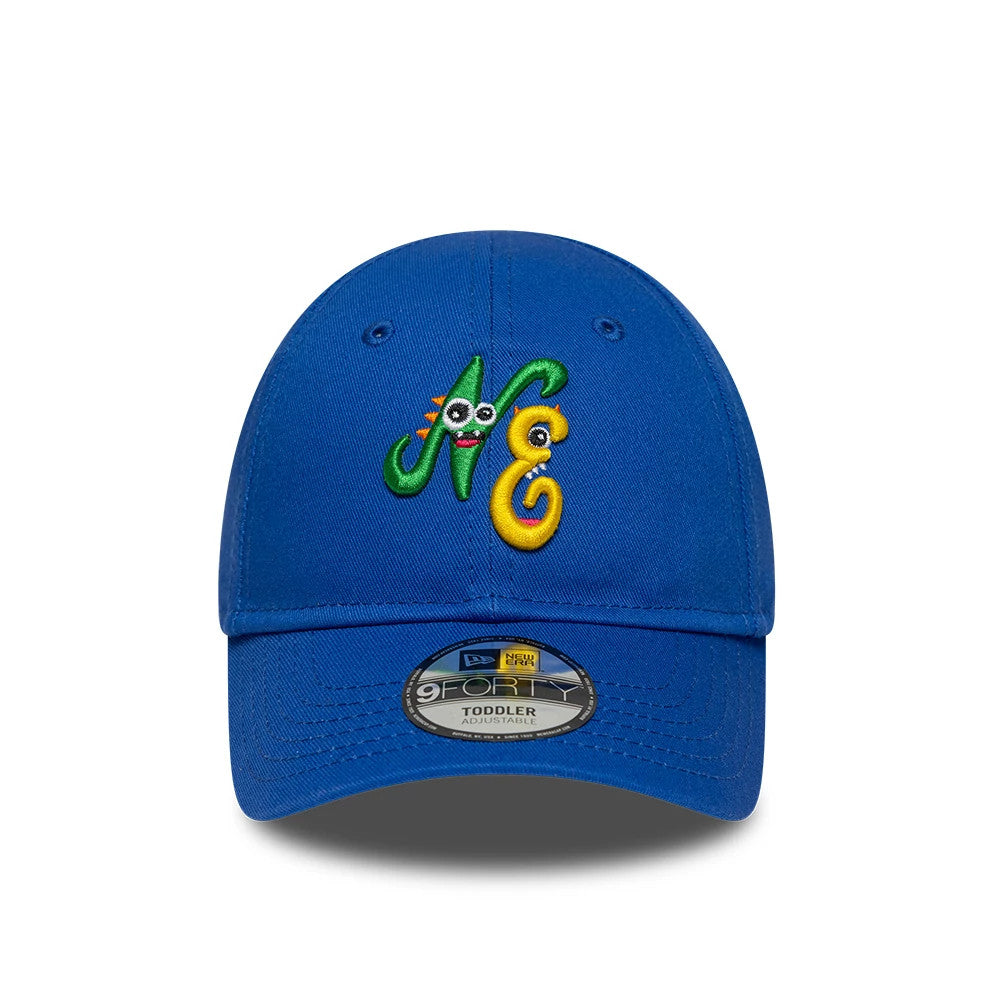 Pictured is this Toddler New Era Monster Icon 9FORTY cap in blue. 2