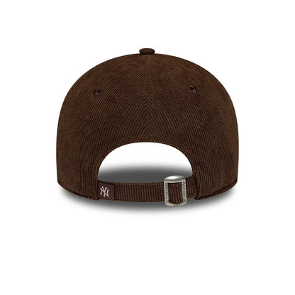 Pictured is this Womens MLB Script Cord New York Yankees 9TWENTY cap in brown. 4