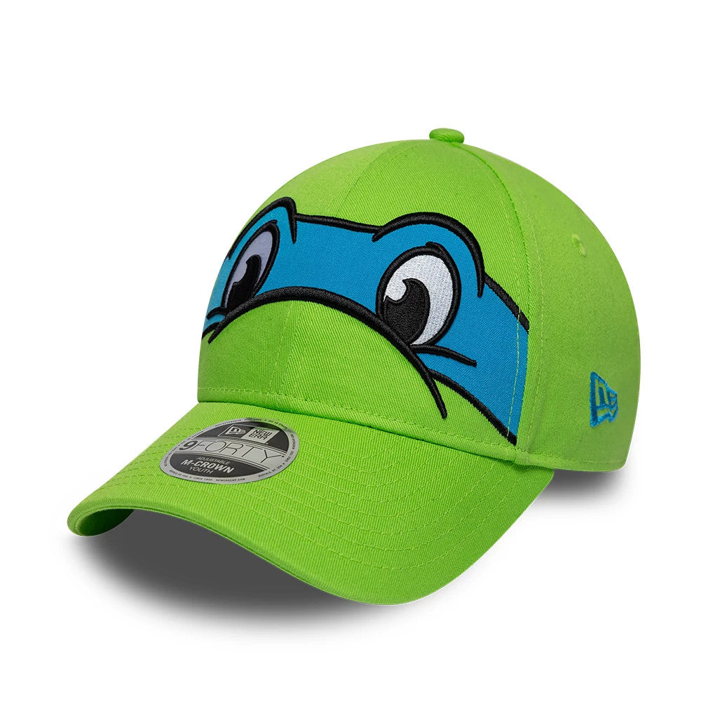 Pictured is this Youth Teenage Mutant Ninja Turtles Face 9FORTY M-Crown cap in bright green. 1