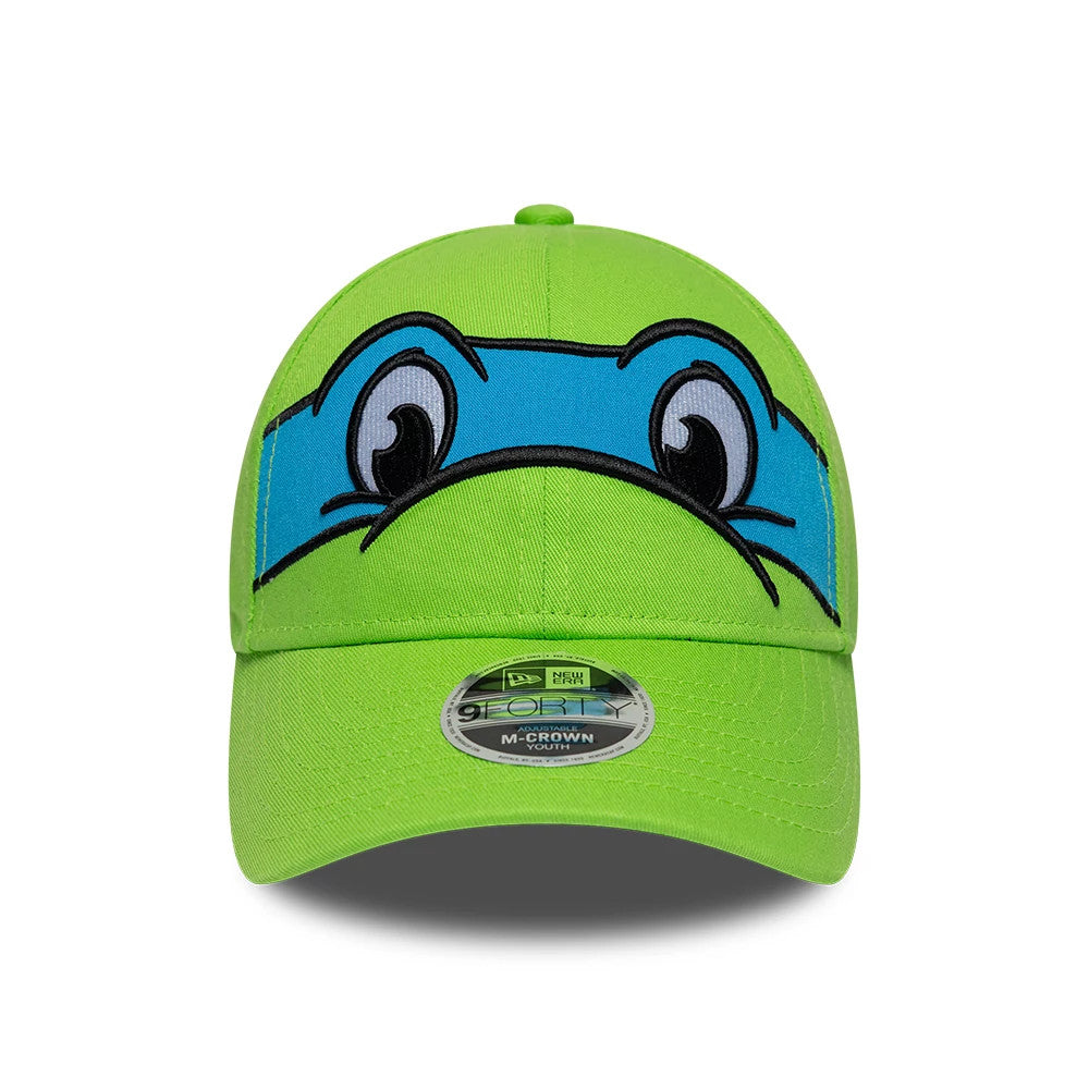 Pictured is this Youth Teenage Mutant Ninja Turtles Face 9FORTY M-Crown cap in bright green. 2