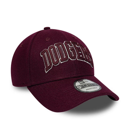 Pictured is this MLB Script LA Dodgers 9FORTY cap in dark purple. 3