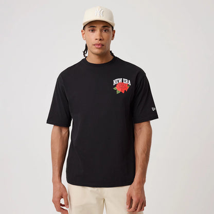 The model is wearing this New Era Floral Graphic T-Shirt in black. 3