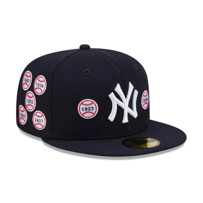 Pictured is this MLB X Spike Lee Patches New York Yankees 59FIFTY Fitted cap in navy. 4