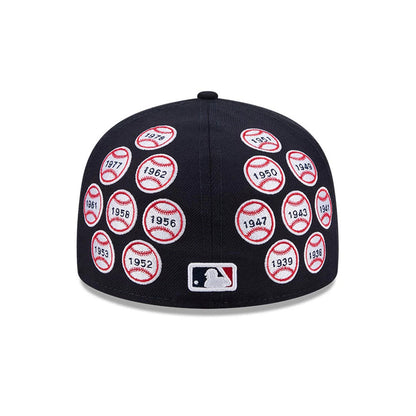 Pictured is this MLB X Spike Lee Patches New York Yankees 59FIFTY Fitted cap in navy. 6