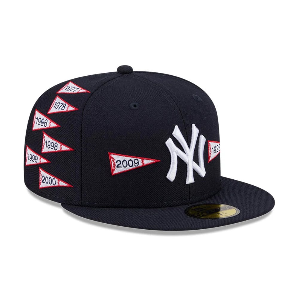 Pictured is this MLB X Spike Lee Flags New York Yankees 59FIFTY Fitted cap in navy. 4