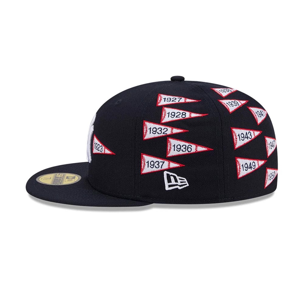 Pictured is this MLB X Spike Lee Flags New York Yankees 59FIFTY Fitted cap in navy. 5