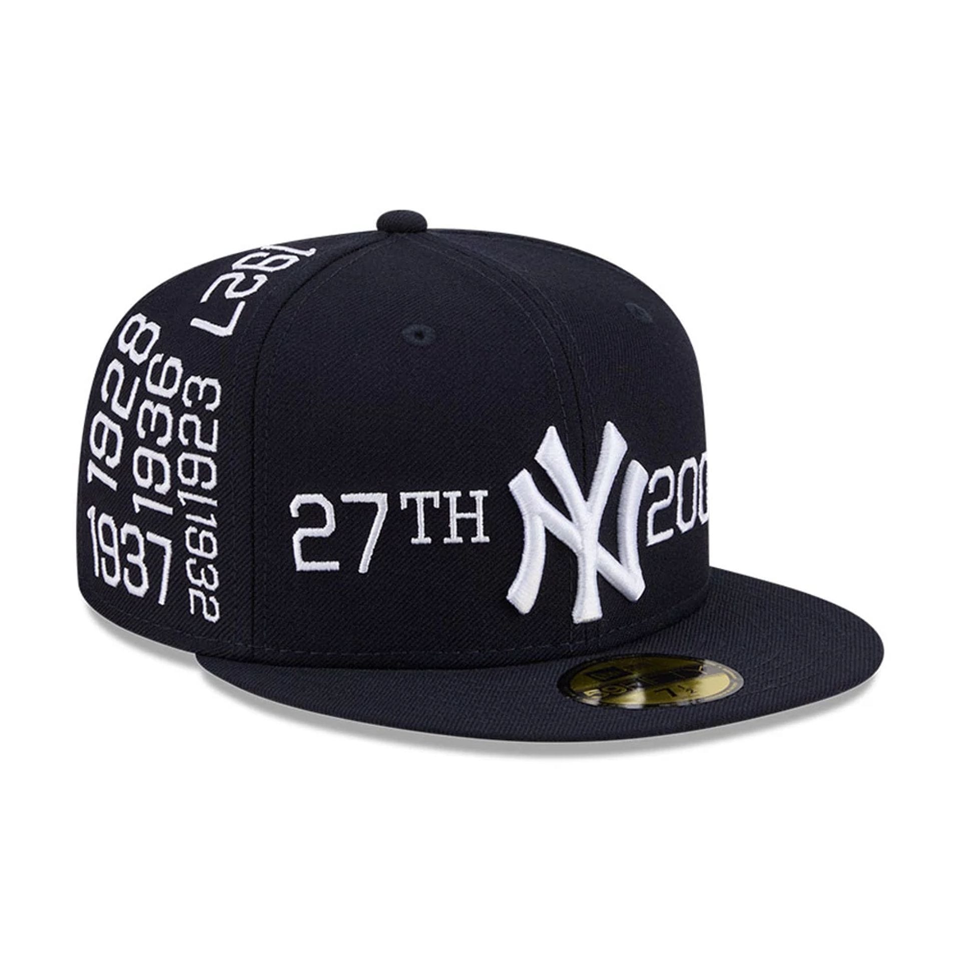 Pictured is this MLB X Spike Lee Script New York Yankees 59FIFTY Fitted cap in navy. 4