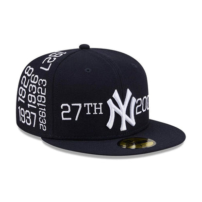 Pictured is this MLB X Spike Lee Script New York Yankees 59FIFTY Fitted cap in navy. 4