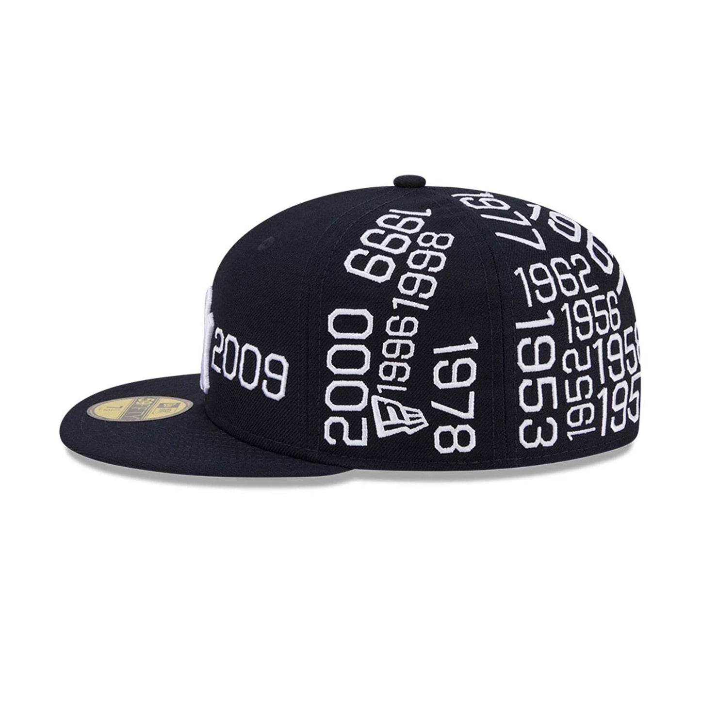 Pictured is this MLB X Spike Lee Script New York Yankees 59FIFTY Fitted cap in navy. 5