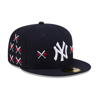 Pictured is this MLB X Spike Lee Crossed Bats New York Yankees 59FIFTY Fitted cap in navy. 4