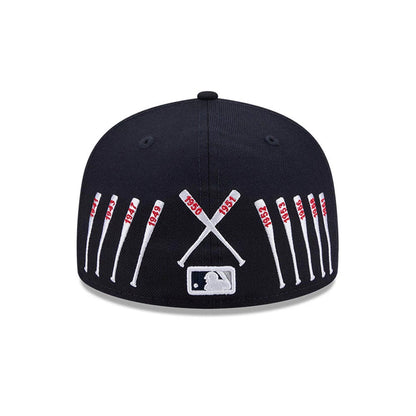 Pictured is this MLB X Spike Lee Baseball Bats New York Yankees 59FIFTY Fitted cap in navy. 5