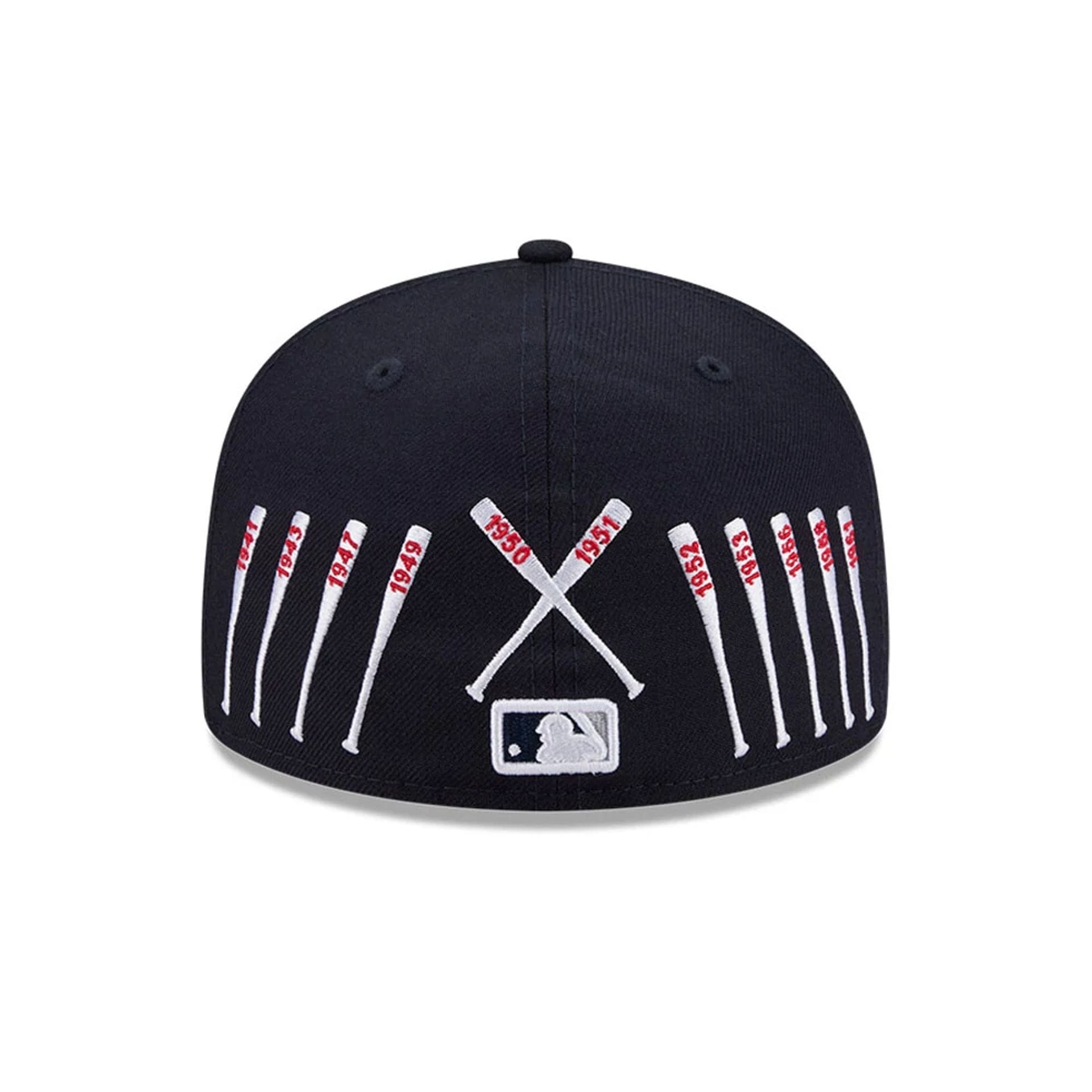 Pictured is this MLB X Spike Lee Baseball Bats New York Yankees 59FIFTY Fitted cap in navy. 5
