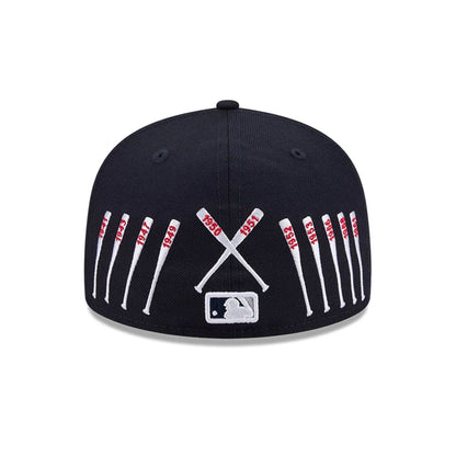 Pictured is this MLB X Spike Lee Baseball Bats New York Yankees 59FIFTY Fitted cap in navy. 5